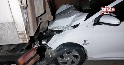 Samsun’da otomobil park halindeki kamyona çarptı: 6 yaralı | Video