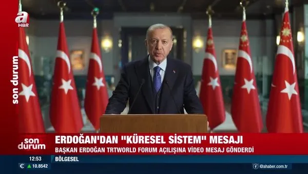 Cumhurbaşkanı Erdoğan TRT World Forum açılışına video mesaj gönderdi