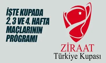 İşte Ziraat Türkiye Kupası’nda 2, 3 ve 4. hafta maçlarının programı