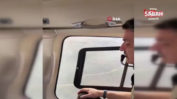 Bakan Pakdemirli Hatay'ın İskenderun'daki yangın bölgesini helikopterle inceledi | Video
