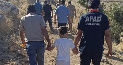 Dağlık alanda kaybolan çocuk, AFAD ve jandarma ekiplerinin çalışmasıyla bulundu #mardin