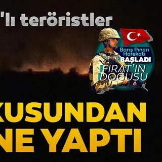 YPG/PKK'lı teröristler İHA korkusundan lastik yakıyorlar!
