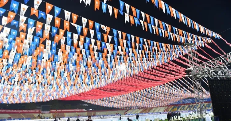 Stadyum gelin gibi süslendi