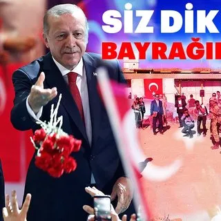 Sız dik durdukça bayrağımız inmeyecek