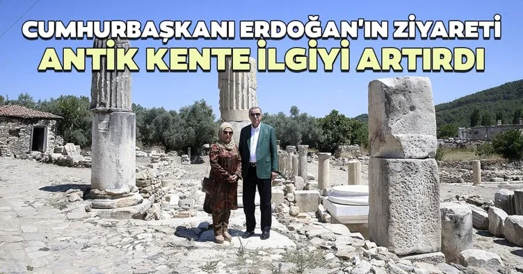 Cumhurbaşkanı Erdoğan’ın ziyareti antik kente ilgiyi artırdı