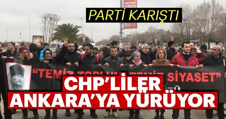 Son dakika: Bir grup CHP’li Ankara’ya yürüyüş başlattı!