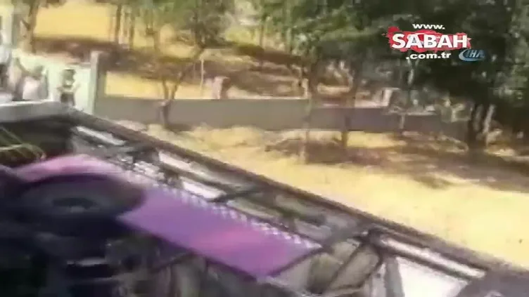 Sarıyer'de halk otobüsü devrildi