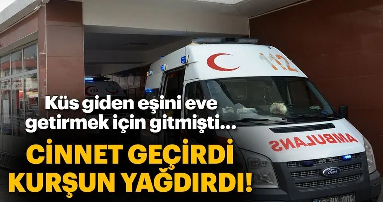 Eşini almaya gittiği evde kayınvalidesini vurdu