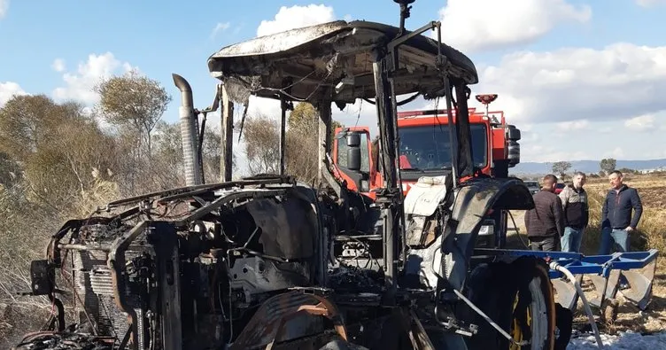 Balıkesir Gönen’de traktör yangını