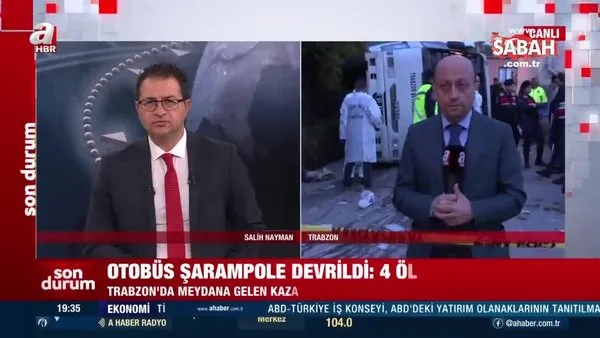 Son dakika: Trabzon’da yolcu otobüsü devrildi! 4 ölü, 20 yaralı | Video