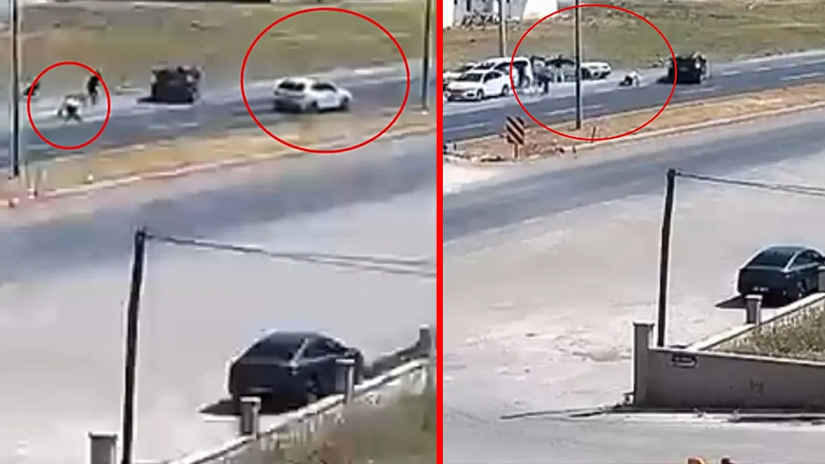 Siirt Kurtalan'da yaşanan trafik kazası sonrası olay yeri incelemesi