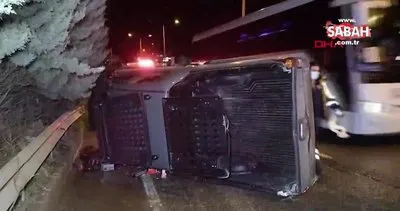 TIR’la çarpışıp, 70 metre sürüklenen kamyonetin sürücüsü yaralandı | Video