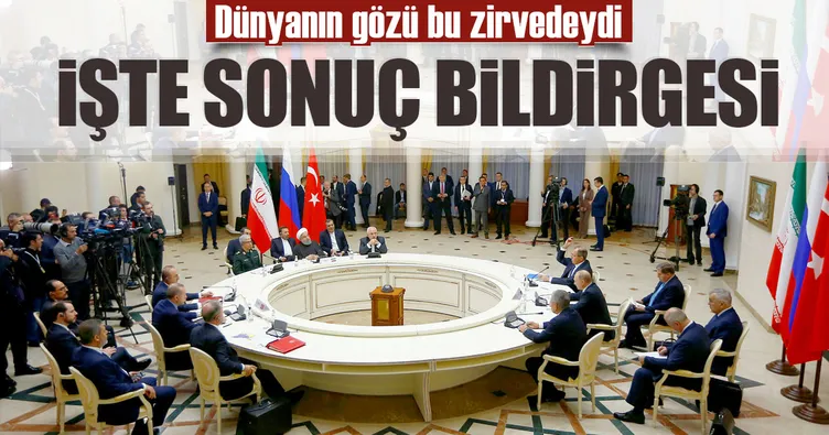 Soçi’deki üçlü zirvede ortak bildiri