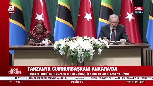 Başkan Erdoğan'dan Tanzanya Cumhurbaşkanı ile basın toplantısında önemli açıklamalar!