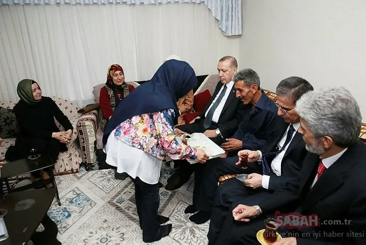 Cumhurbaşkanı Erdoğan, iftarını o aileyle beraber açtı