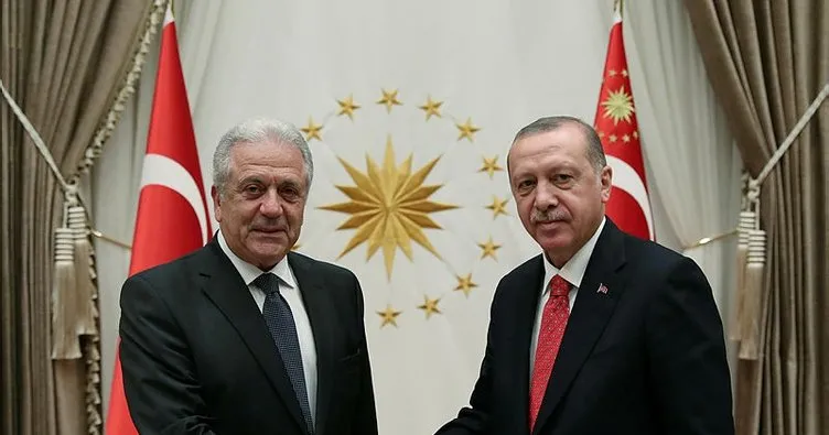 Başkan Erdoğan, AB Göç Komiserini kabul etti