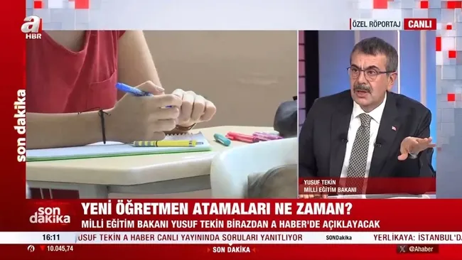 milli-egitim-bakani-yusuf-tekin-a-haberde-yeni-mufredat-icin-2013ten-beri-calisiyoruz-1714570193269.jpg Milli Eğitim Bakanı Yusuf Tekin A Haber'de: Öğretmen atamaları için tarih verdi