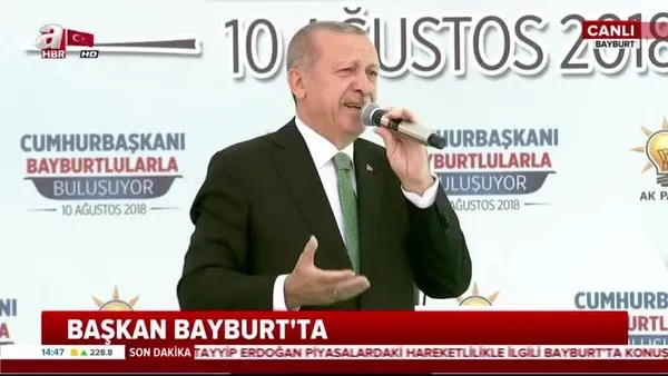 Cumhurbaşkanı Erdoğan Bayburt'ta önemli açıklamalarda bulundu