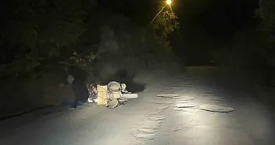 Motosikletli genç dereye uçmaktan son anda kurtuldu #erzurum
