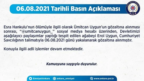 Son dakika: Esra Hankulu’nun ölümüyle ilgili flaş gelişme! Ümitcan Uygun tutuklandı