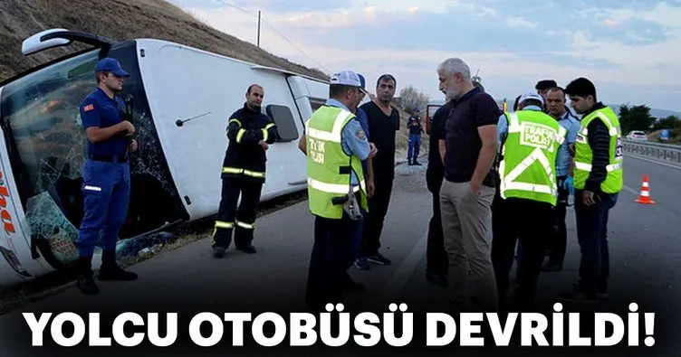 Amasya’da yolcu otobüsü devrildi: 1 ölü, 12 yaralı
