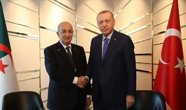 Başkan Erdoğan Cezayir Cumhurbaşkanı Tebbun ile görüştü