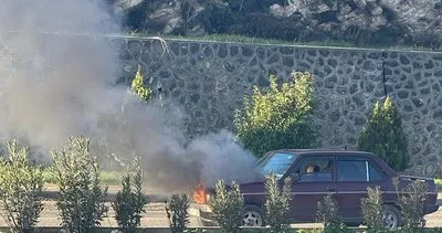 Otomobil alev topuna dönmeden söndürüldü #kilis