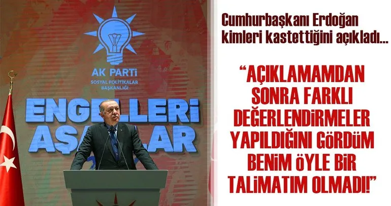Cumhurbaşkanı Erdoğan ’Engelleri Aşanlar 2017’ programında konuştu