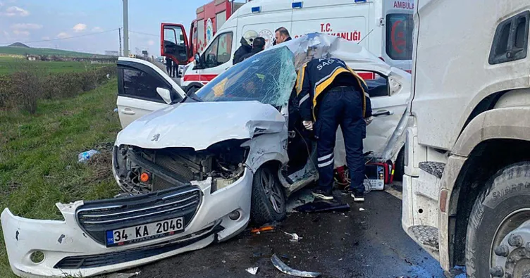 Tekirdağ’da feci kaza! 1 ölü, 2 yaralı