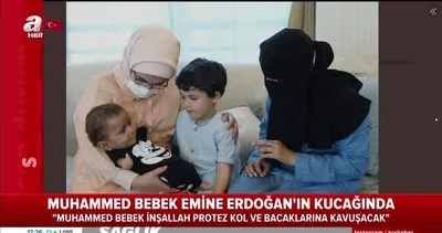 Kolları ve ayakları olmayan Muhammed bebek, Emine Erdoğan’ın misafiri oldu | Video