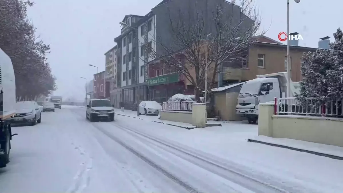 Kars'ta kar yağışı etkili oldu videosunu izle | Son Dakika Haberleri