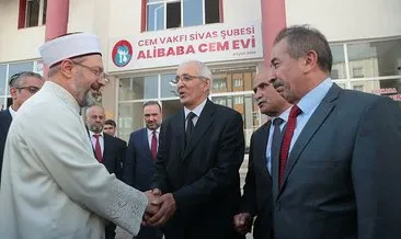 Diyanet İşleri Başkanı Erbaş, Sivas’ta Ali Baba Cemevi’ni ziyaret etti