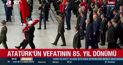 Atatürk’ün ebediyete intikalinin 85. yıl dönümünde Anıtkabir’de tören | Video