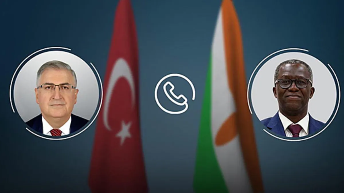 Milli Savunma Bakanı Yaşar Güler ve Nijer Savunma Bakanı Orgeneral Salifou Mody'nin görüşmesine dair görsel