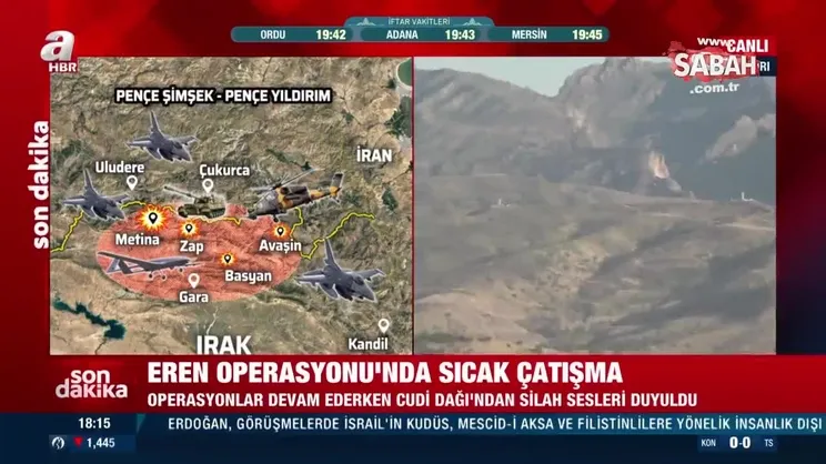 Eren Operasyonu'nda sıcak çatışma! Cudi Dağı'nda silah sesleri duyuldu | Video