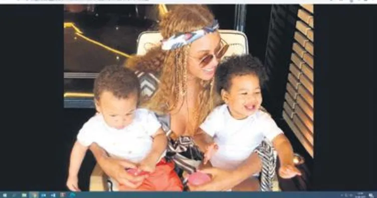 İkiz çocuklarının doğum gününü kutladı