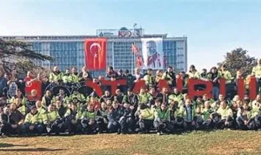 İBB önünde işçi protestosu