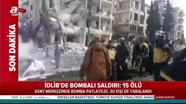 İblid'de düzenlenen bombalı saldırıda en az 15 kişinin öldüğü açıklandı! Olay yerinden ilk görüntüler...