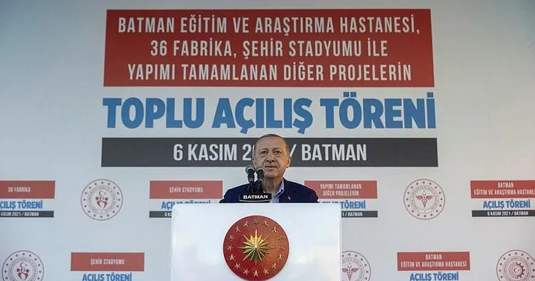 Başkan Erdoğan Batman’da toplu açılış töreninde açıklamalarda bulunuyor