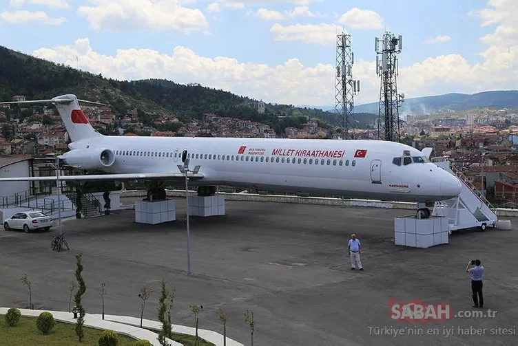 Kastamonu’da Boeing 737 tipi yolcu uçağı Millet Kıraathanesi oldu