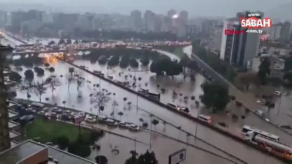 SON DAKİKA! İzmir'deki sel havadan böyle görüntülendi | Video