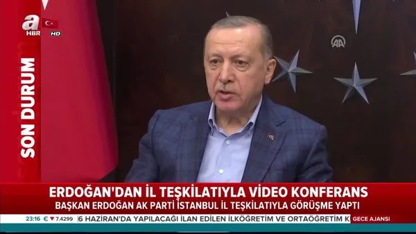 Başkan Erdoğan AK Parti İstanbul İl Teşkilatı ile video konferans gerçekleştirdi | Video