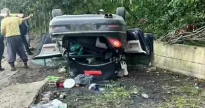 Kediye çarpmamak isterken plaja uçtu! 4 yaralı #giresun