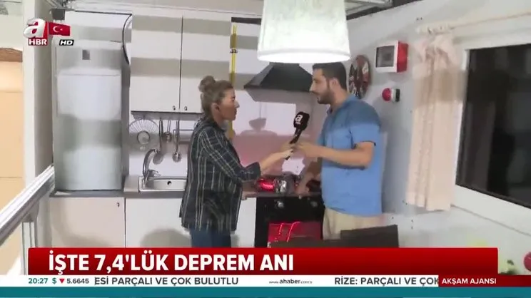 İşte 7,4 büyüklüğündeki deprem anı