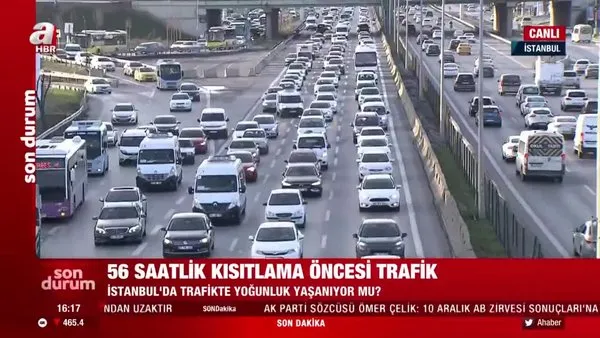 56 saatlik kısıtlama öncesi İstanbul'da trafik ne durumda? | Video