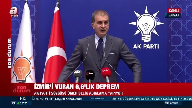 AK Parti sözcüsü Ömer Çelik'ten İzmir depremi açıklaması | Video