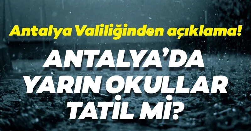 Antalya Icin Kuvvetli Yagis Uyarisi 5 Gunluk Antalya Hava Durumu
