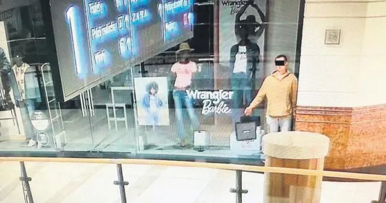 Dükkânı soymak için ‘vitrin mankeni’ oldu