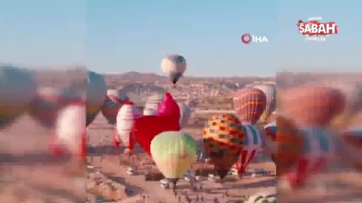 12 farklı ülkeden 25 figürlü balon Kapadokya semalarında uçacak | Video