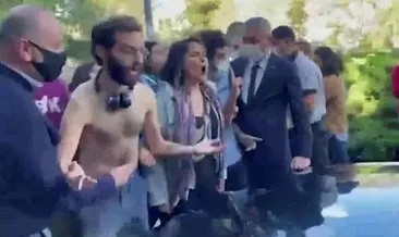 Kadrolu eylemci çıktı